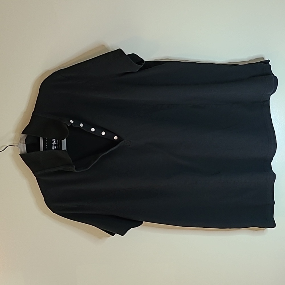 Riders by Lee Women's 3XL Black Short Sleeve Polo